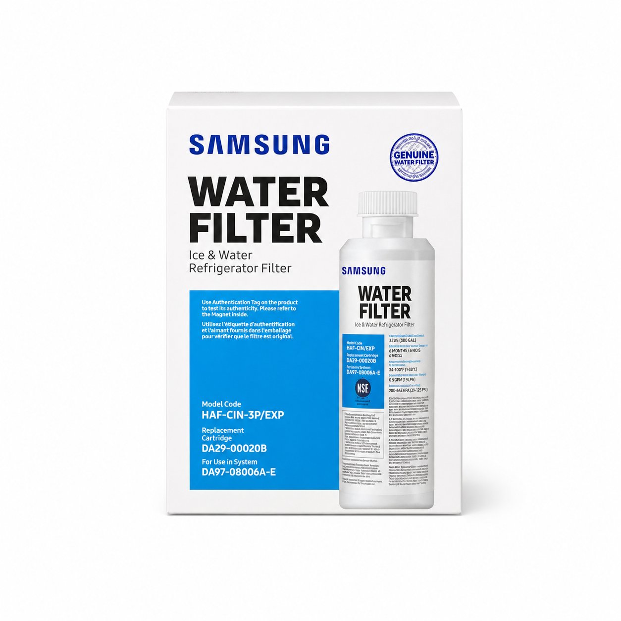 Samsung Genuine Refrigerator Water Filter 3 Pack HAF-CIN-3P/EXP DA29-00020B - Photo 1 - Real photo at TamDo.us