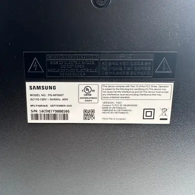 Samsung Wireless Subwoofer PS-WF600T FOR Soundbar HW-Q600T HW-Q67CT HW-T650 - Thumbnail 6