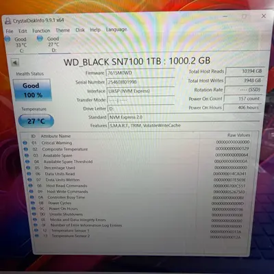 SanDisk WD_BLACK SN7100 1TB NVMe M.2 2280 PCIe Gen4 SSD (Up to 7250 MB/s) - Thumbnail 2