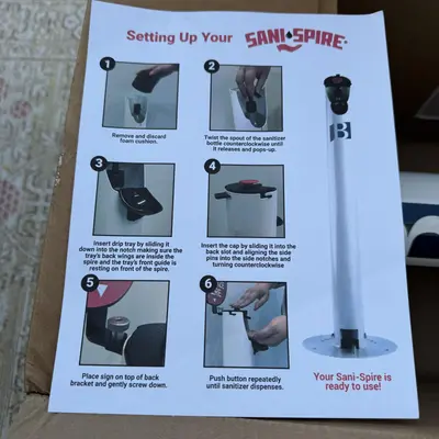 Sani Sprire Foot Activated Dispensing Station - Thumbnail 4
