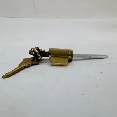 Schlage Lock Cylinder with Keys, Brass Finish, 2.5" Length - Thumbnail 5