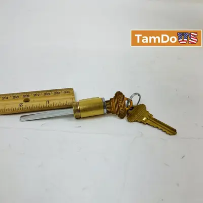 Schlage Lock Cylinder with Keys, Brass Finish, 2.5" Length - New - Real photo at TamDo.us