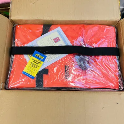Seachoice AK1 Life Vests 4-Pack – Adult Universal Orange PFDs - Thumbnail 4
