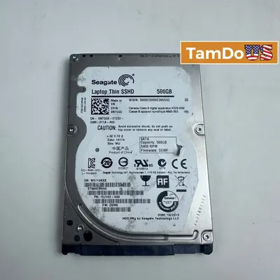 Seagate Laptop Thin SSHD 500GB 2.5" Hybrid Drive ST500LM000 Dell DP/N 0N7GG6 - Good - Real photo at TamDo.us
