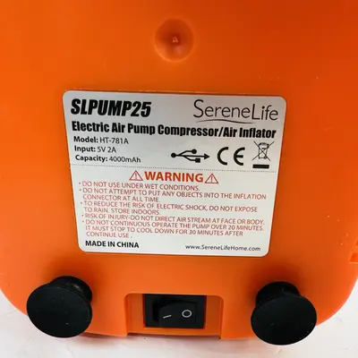 SereneLife SLPUMP25 Electric Air Pump Compressor / Inflator – Portable 12V DC - Thumbnail 5