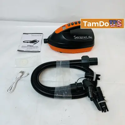 SereneLife SLPUMP25 Electric Air Pump Compressor / Inflator – Portable 12V DC - New Open Box - Real photo at TamDo.us
