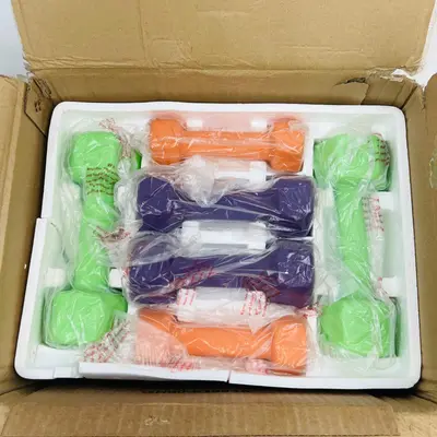 Set of 3 Pairs Neoprene Dumbbells with Rack – 3lb, 5lb, 8lb - Thumbnail 3