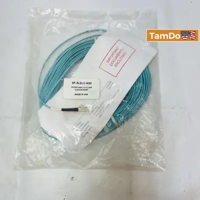 SF-5LELC-M20 OM3 LC-LC Fiber Patch Cable, 20M Aqua, Custom Boot - Thumbnail 3