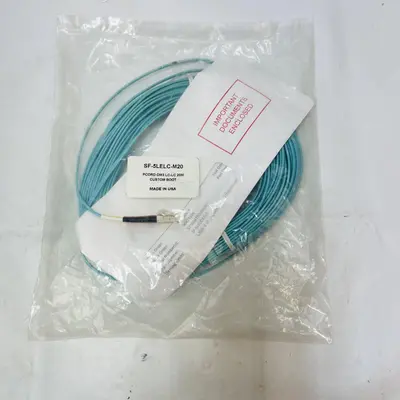 SF-5LELC-M20 OM3 LC-LC Fiber Patch Cable, 20M Aqua, Custom Boot - Thumbnail 2