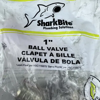 Sharkbite Plumbing Solutions 1" Ball Valve - Thumbnail 4