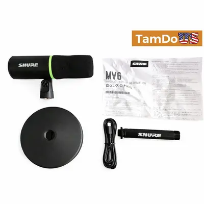 Shure MV6 USB Gaming Microphone - Dynamic Cardioid - Noise Isolation - Black - New Open Box - Real photo at TamDo.us