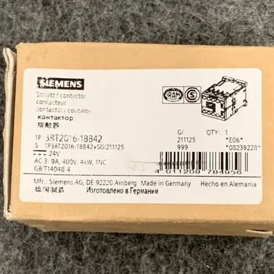 SIEMENS 3RT2016-1BB42 Contactor, 3-pole, 9A - Thumbnail 10