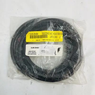 Silicone Vacuum Hose 4mm (5/32") ID x 10 Ft – Black High Temp Tubing - Thumbnail 1