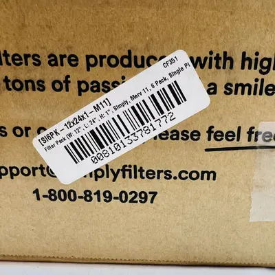 Simply Filters 12x24x1 Pleated Air Filters, Box of 6 - Thumbnail 6