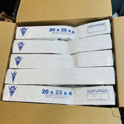 Simply Filters MERV 8 Air Filter 20x25x4, Actual 19.5x24.5x3.625, Box of 5 - Thumbnail 5