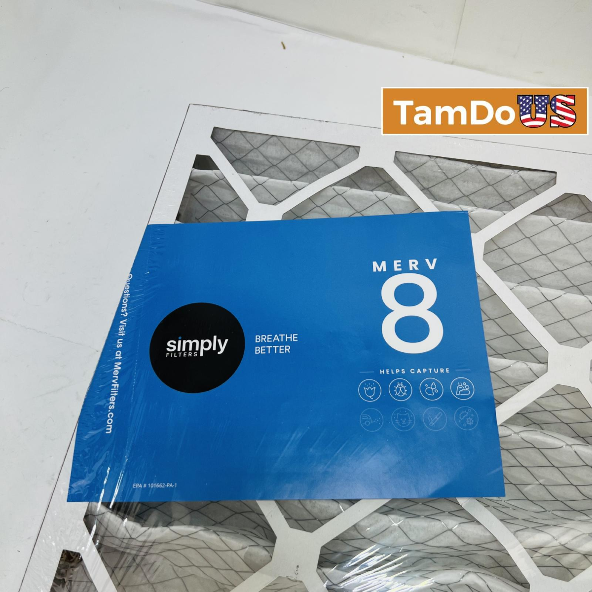 Simply Filters MERV 8 Air Filter 20x25x4, Actual 19.5x24.5x3.625, Box of 5 - Photo 1 - Real photo at TamDo.us