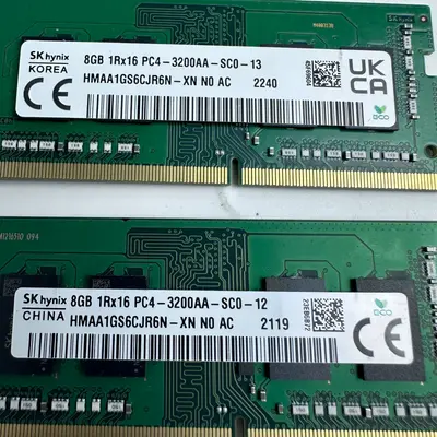 SK Hynix 16GB (2x 8GB) DDR4 3200MHz Laptop RAM SO-DIMM  PC4-3200AA - Thumbnail 2