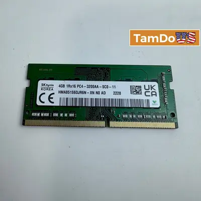 SK hynix 4GB DDR4 3200MHz PC4-3200AA SO-DIMM Laptop RAM Memory HMA851S6DJR6N-XN - Thumbnail 1