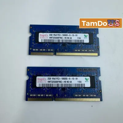 SK hynix 4GB Kit (2x2GB) DDR3 Laptop RAM PC3-10600S 1333MHz SO-DIMM - Thumbnail 1
