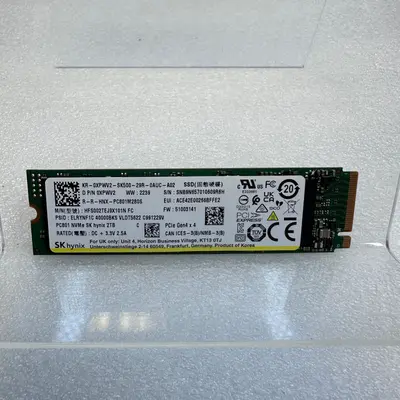 SK hynix PC801 2TB NVMe PCIe Gen4 x4 M.2 2280 SSD | 100% Health, 497 Hours - Thumbnail 4