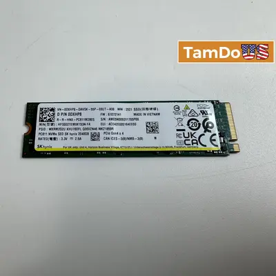 SK Hynix PC811 2TB NVMe PCIe Gen4 x4 M.2 SSD 0DXHP8 2048GB SED Opal 2280 - Thumbnail 1