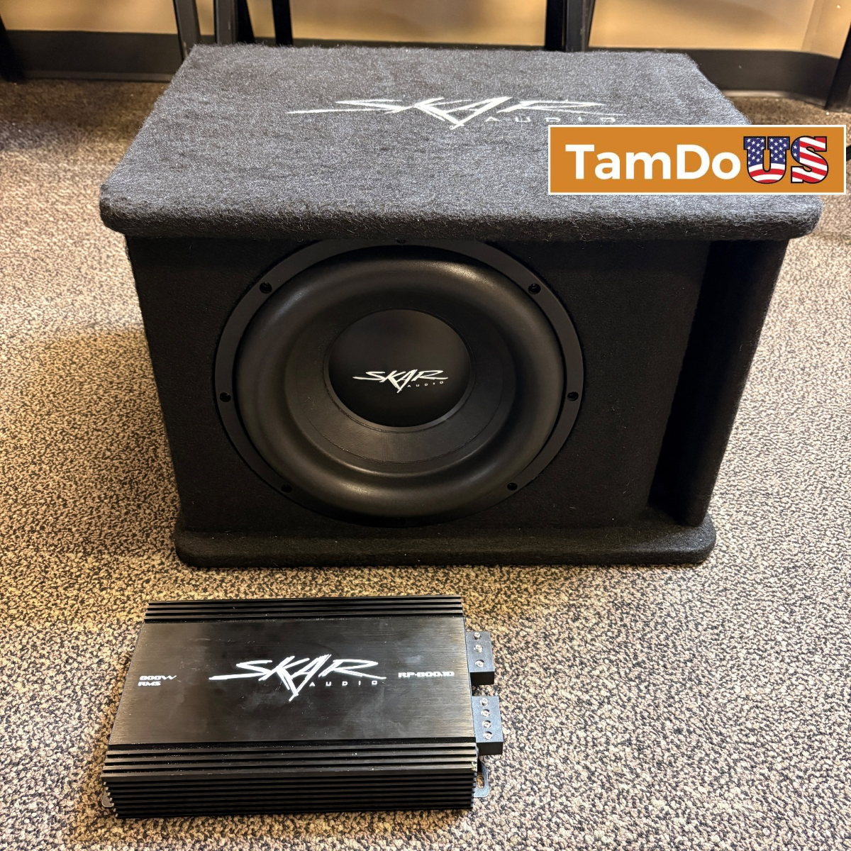 Skar Audio SDR-1X12D2 12" Subwoofer in Vented Enclosure with RP-800.1D Amp - Photo 1 - Real photo at TamDo.us