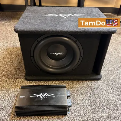 Skar Audio SDR-1X12D2 12" Subwoofer in Vented Enclosure with RP-800.1D Amp - Thumbnail 1