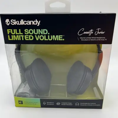 SkullCandy Cassette Junior Wired Over-Ear Headphone - Black - Thumbnail 6