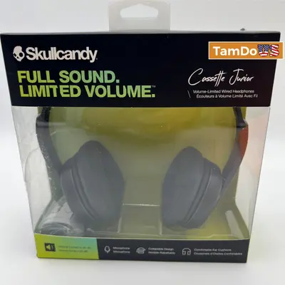 SkullCandy Cassette Junior Wired Over-Ear Headphone - Black - Thumbnail 10