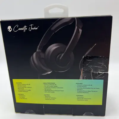 SkullCandy Cassette Junior Wired Over-Ear Headphone - Black - Thumbnail 8