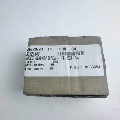 Socket Head Cap Screw 1/4"-28 x 1-1/4" Alloy Steel (Qty 50) - Thumbnail 2