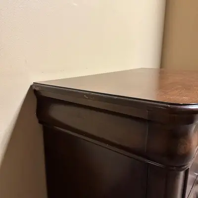 Solid Wood Nightstand CM750NSO – 3 Drawers, Heavy, High-End Walnut Finish - Thumbnail 4