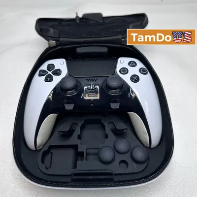 Sony DualSense Edge Wireless Controller PS5 Model CFI-ZCP1 White White/Black - Thumbnail 1