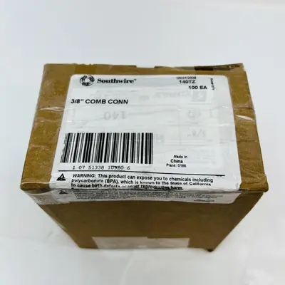 Southwire 3/8" Combination Cable Connector 2-Screw Clamp Type (100EA) - Thumbnail 4