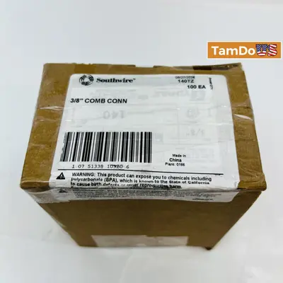 Southwire 3/8" Combination Cable Connector 2-Screw Clamp Type (100EA) - Thumbnail 3