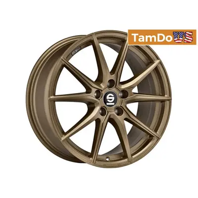 Sparco DRS 17x7.5 ET48 5x112 Rally Bronze Wheels Set (4) Center Bore 73.1mm - New - Real photo at TamDo.us