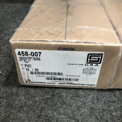 Spears 458-007 PVC Union 3/4" FIPT BUNA Gasket Sch 40 Pipe Fitting - Thumbnail 5