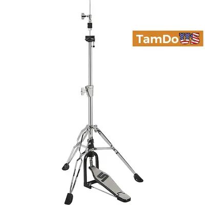 SPL Hi-Hat Cymbal Stand with Foot Pedal - Heavy Duty Chrome - Excellent - Real photo at TamDo.us