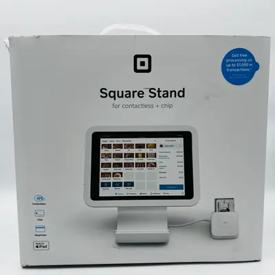 Square Stand With Contactless Chip for iPad Air/Pro - New Open Box - Real photo at TamDo.us