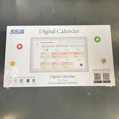 SSA 10.1" Digital Calendar Photo Frame, Family Schedule ZN-DP1002C, Wi-Fi, White - Thumbnail 4
