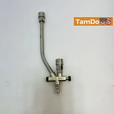 Stainless Quick Connect Valve Assembly for Pneumatic Air Tool Systems - New Open Box - Real photo at TamDo.us
