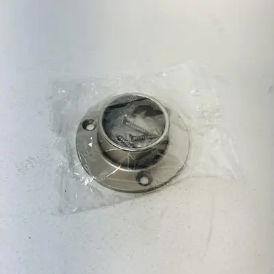 Stainless Steel Balustrade Round Handrail Base Flange (Lot of 2) - Thumbnail 2
