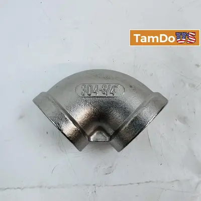 Stainless Steel Pipe Fittings – Elbow 304 3/4", Tee 3/4", Elbow SP-114-150 - Thumbnail 1