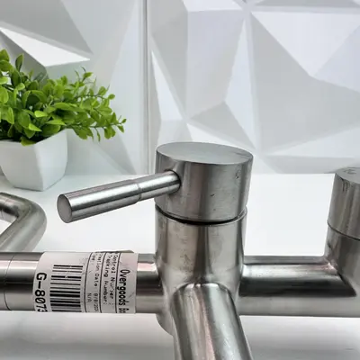Stainless Steel Wall Mount Bathtub Faucet Mixer Valve – Brushed Finish - Thumbnail 5