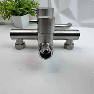 Stainless Steel Wall Mount Bathtub Faucet Mixer Valve – Brushed Finish - Thumbnail 7