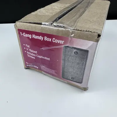STEEL CITY 1-GANG HANDY BOX COVER 58C1-25R FLAT 1/4" RAISED - Thumbnail 4