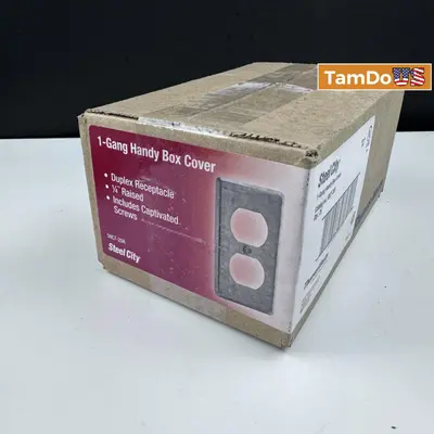 Steel City 1-Gang Handy Box Cover Duplex Receptacle 1/4" Raised - Thumbnail 7
