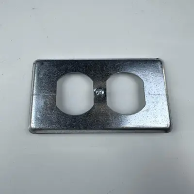 Steel City 1-Gang Handy Box Cover Duplex Receptacle 1/4" Raised - Thumbnail 1