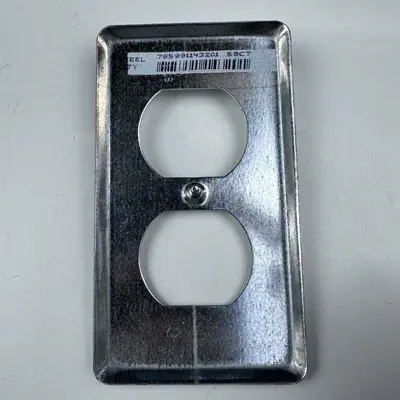 Steel City 1-Gang Handy Box Cover Duplex Receptacle 1/4" Raised - Thumbnail 4