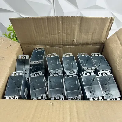 Steel City 3"x2" Switch Box, 3.5" Deep, CY12-25R, 1/2" Knockouts, Case of 24 - Thumbnail 10